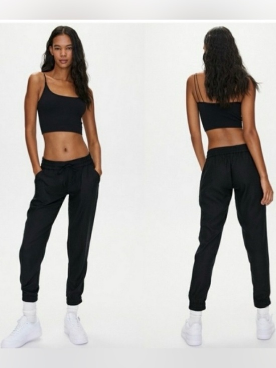 Sunday Best Pants - Aritzia Sunday Best Los Feliz Rayon Joggers Black S Cozy Streetwear Everyday